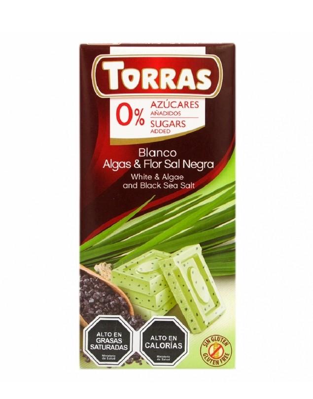 Barra de Chocolate Blanco Algas y Flor Sal Negra, sin Gluten, 75 g –  Mixgreen.cl