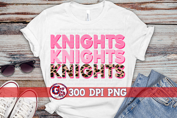 Knights Pink Leopard Breast Cancer PNG for Sublimation – Greedy ...