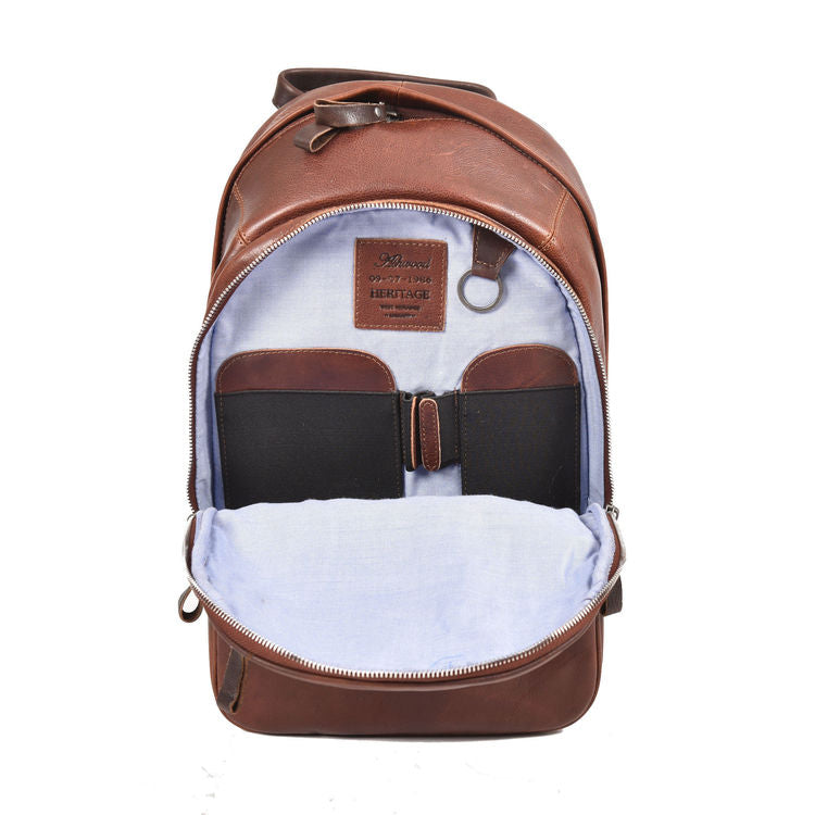 ASHWOOD - Zip Backpack Rucksack - Oily Hunter Leather - Kingsbury Coll –  The Real Handbag Shop