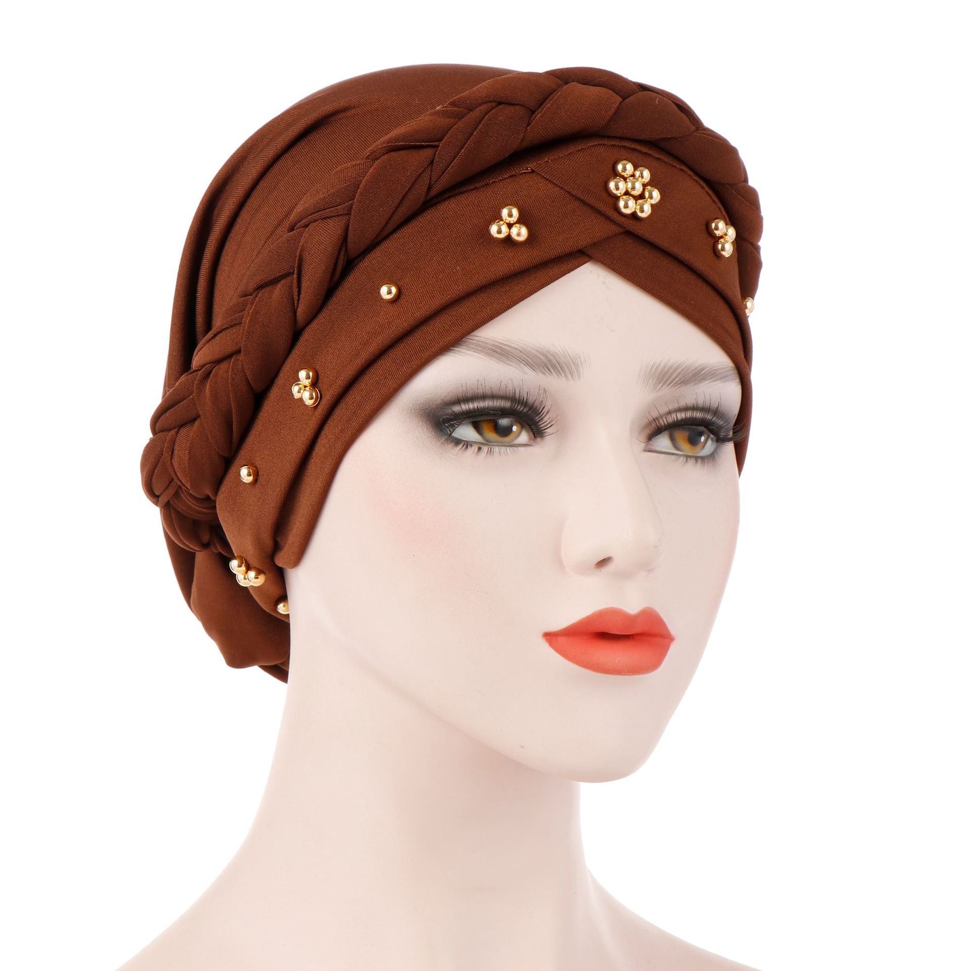 braided turban cap