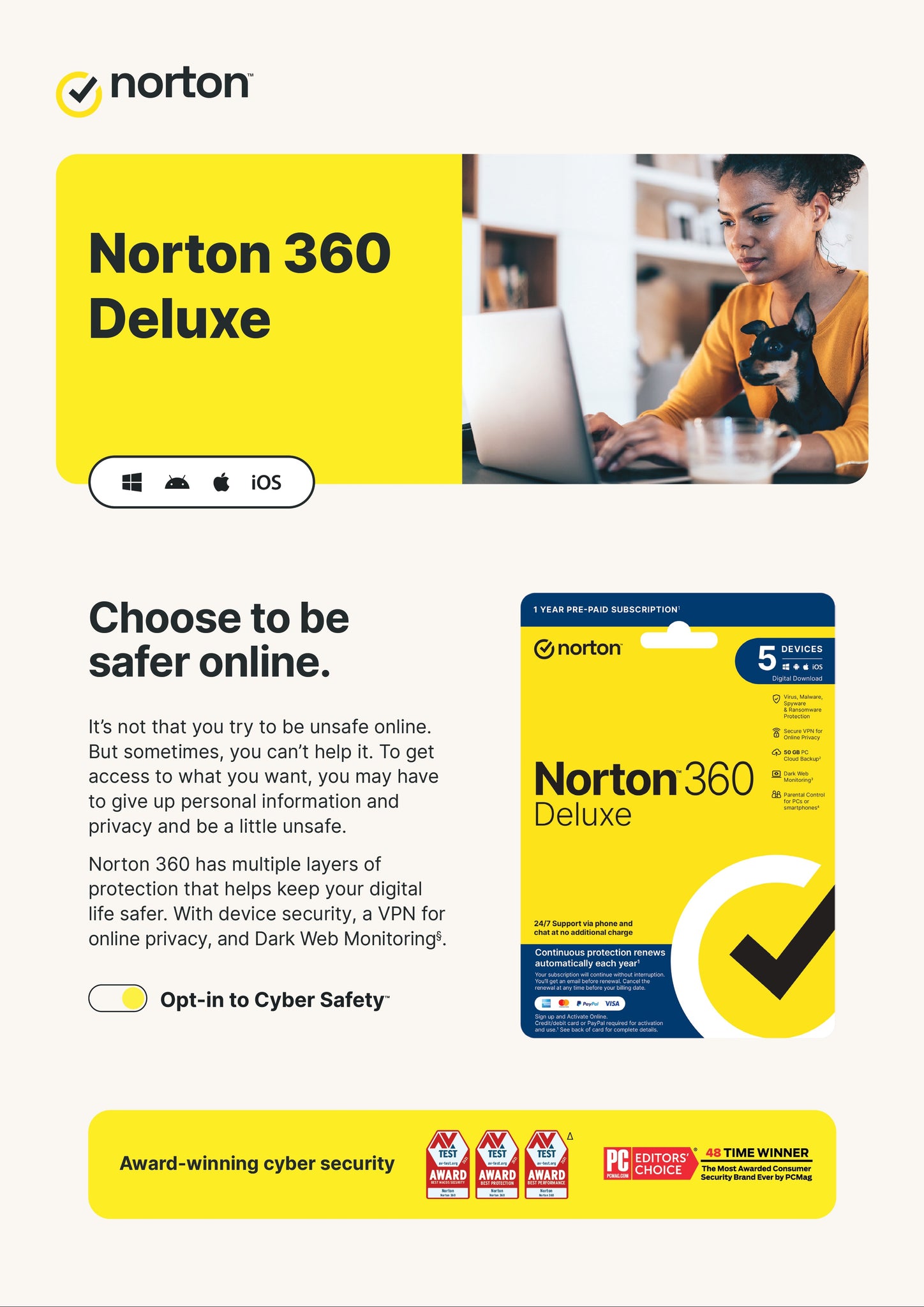 Norton 360 Deluxe 2023 5 Devices 1 Year Digital Licence