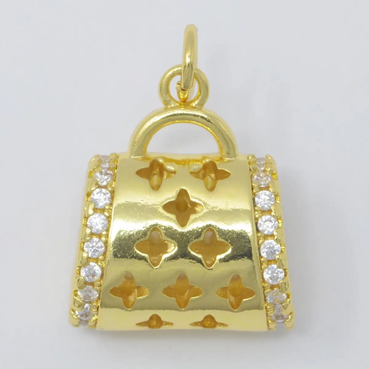 Designer Gold Bag Necklace Charm