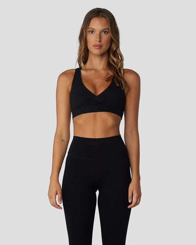 Crop Shop Boutique, Intimates & Sleepwear, Crop Shop Boutique Csb Black  Lexi Crop Strappy Back Sports Bra