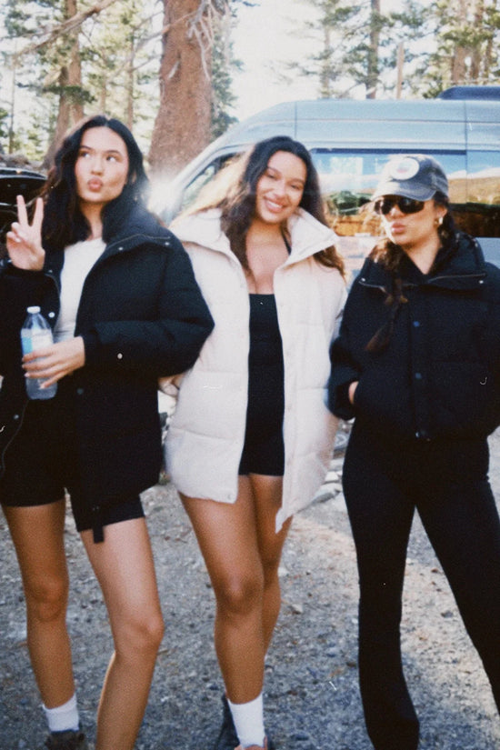 3 CSB models wearing CSB athleisure outside