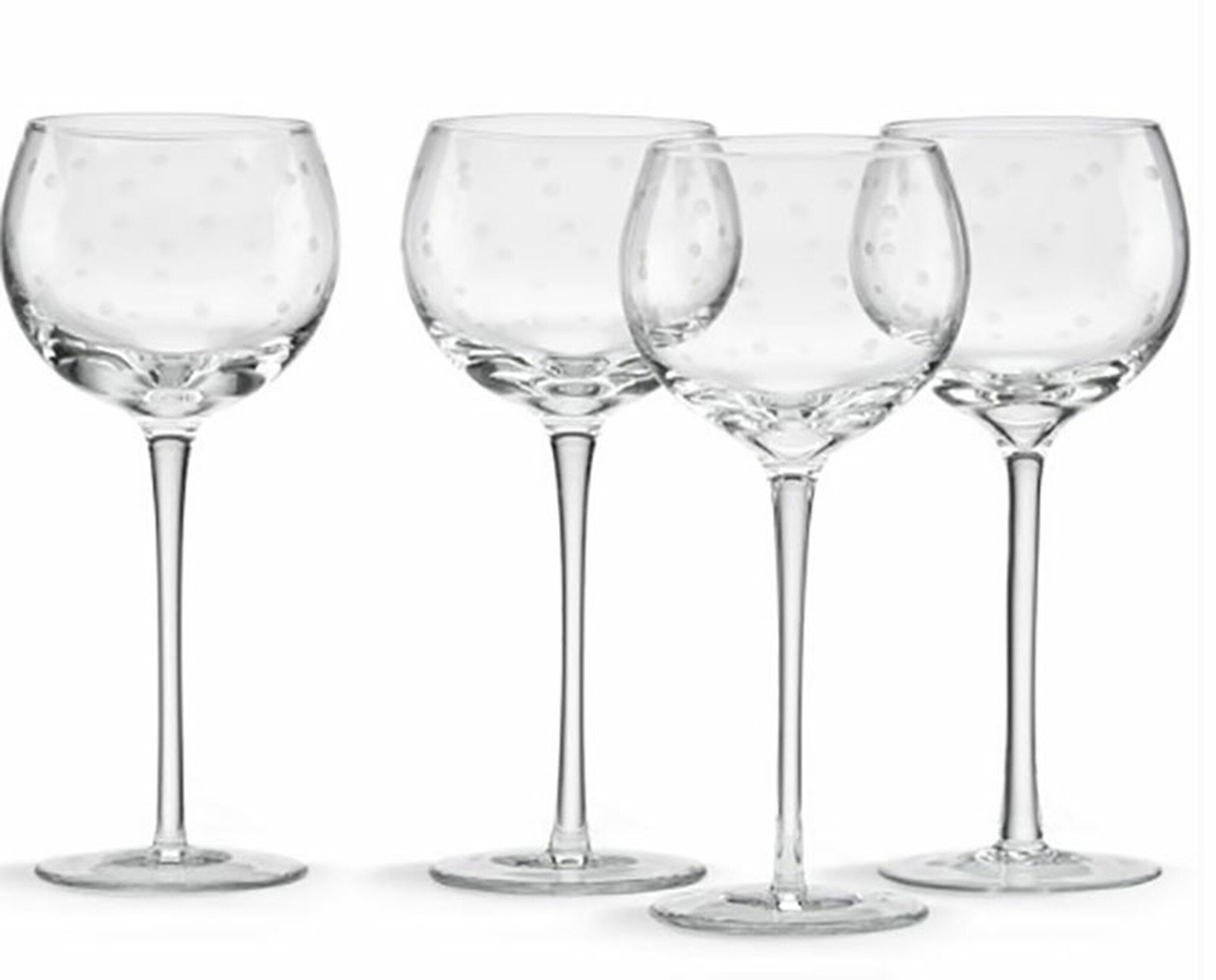 Larabee Dot Wine Glasses set of 4 | Homestead Store