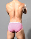 Andrew Christian | Ultra Pink Stripe Brief w/ ALMOST NAKED by Andrew Christian from JOCKBOX