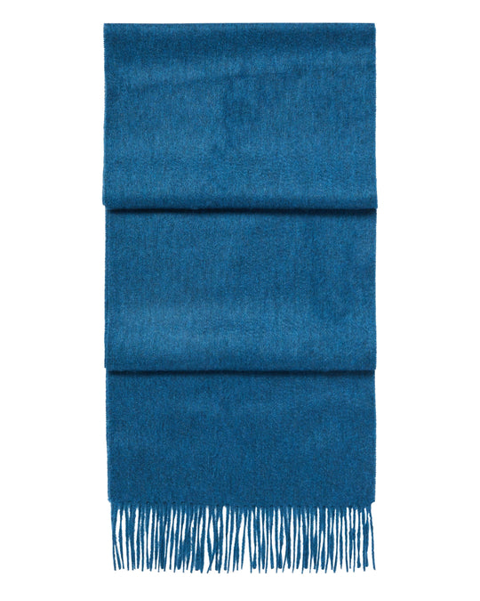 N.Peal tile-print cashmere scarf - Blue