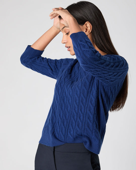Women's Blue Cashmere Clothing | Complimentary Shipping