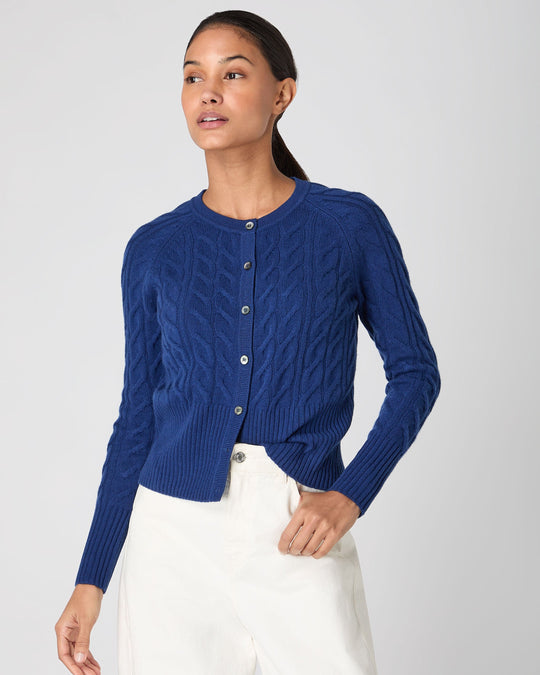 Women's Blue Cashmere Clothing | Complimentary Shipping
