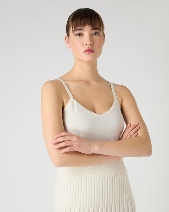 Ivory White - Silk Cotton Camisole