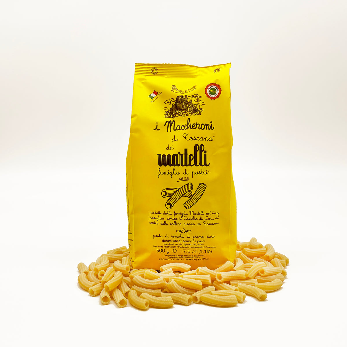 Maccheroni | Pasta | Italian | Martelli | 500g - European Natural Food Co.