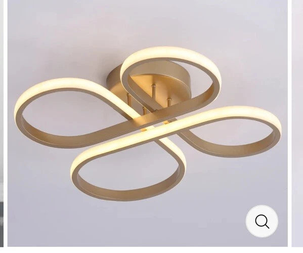 1-Light Gold LED Semi-Flush Mount Lighting (MC002-GD) - Only $40, a Concise Illumination Solution
