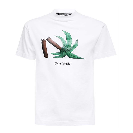 Palm Angels PMAA001F21JER002 ST MORITZ HEART SPRAYED T-shirt White