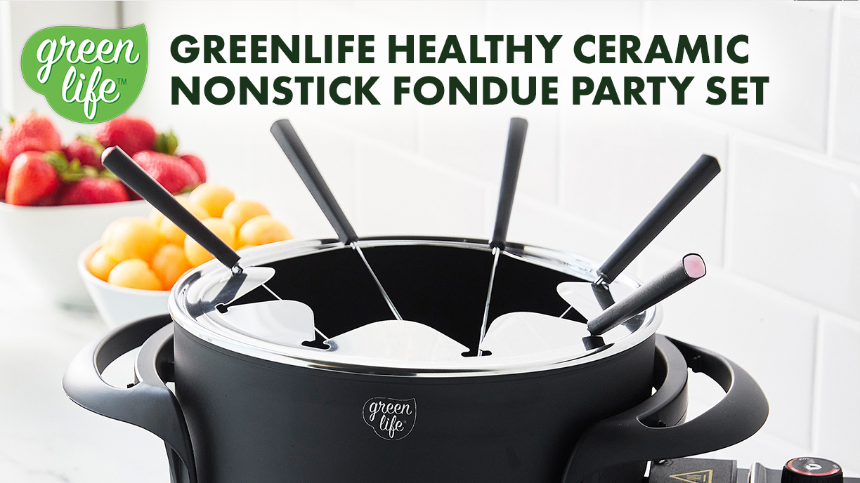 GreenLife  Healthy Ceramic Nonstick Fondue Party Set