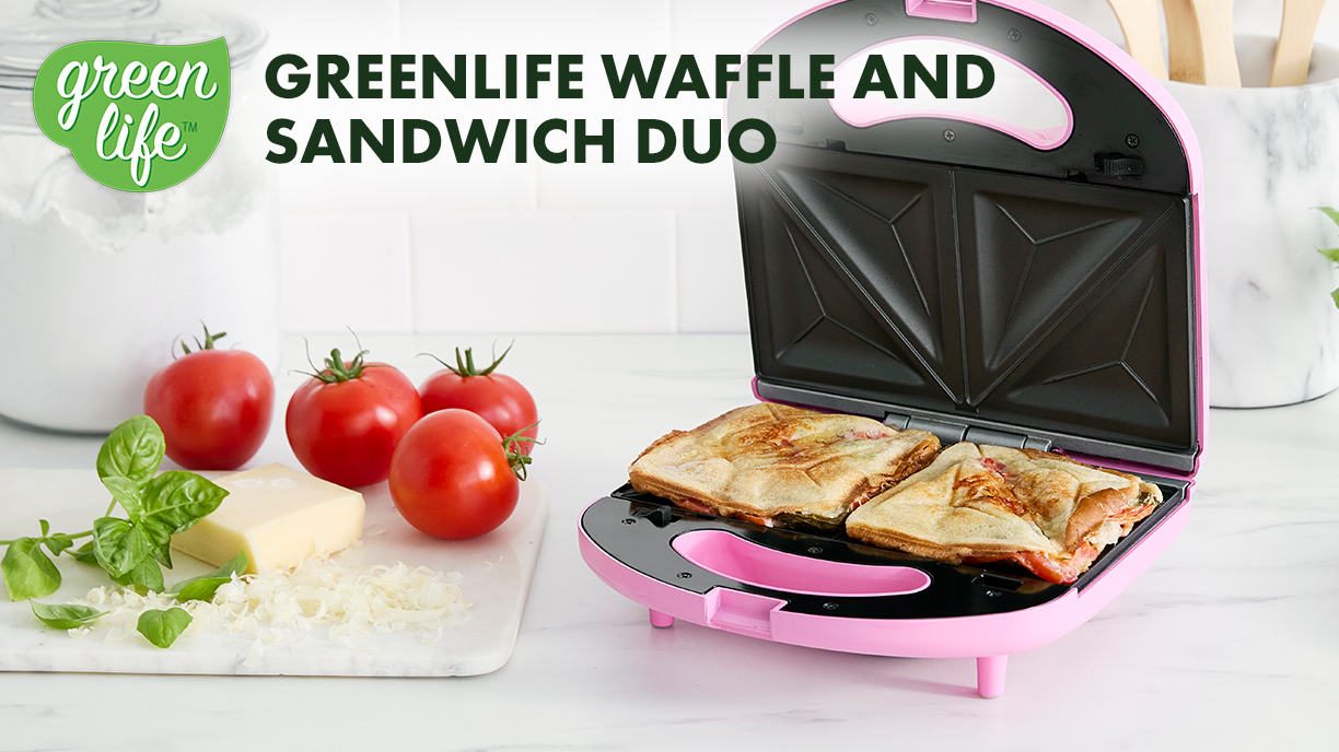 GreenLife  Waffle and Sandwich Duo