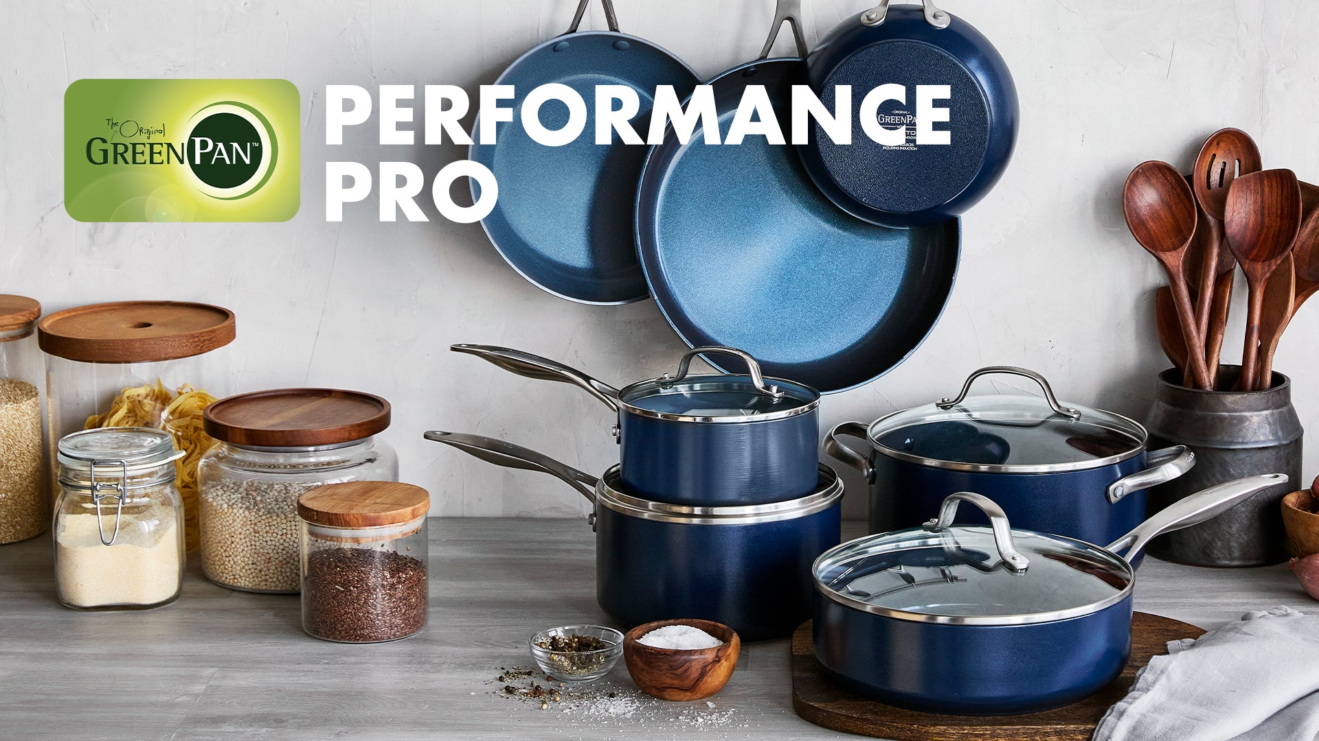 GreenPan Performance Pro Midnight Blue 3.25-Qt. Hard-Anodized Aluminum  Non-Stick Ceramic Sauté Pan with Lid + Reviews