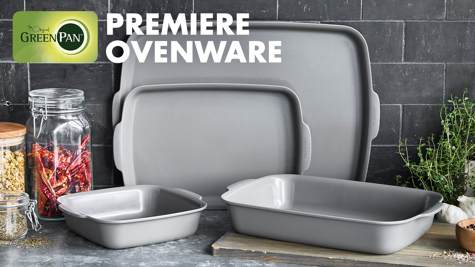GreenPan Premiere Ceramic Nonstick Ovenware Quarter Sheet Baking Pan - Gray