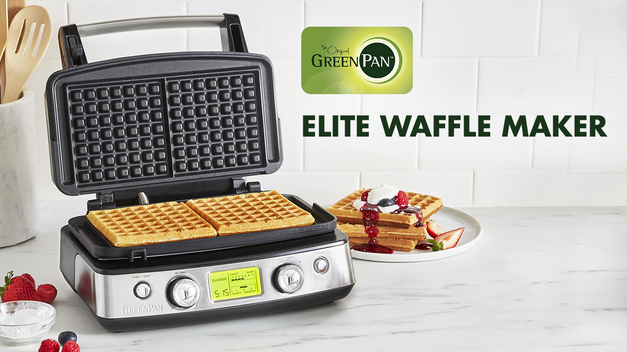 5 Dual Nonstick Rotating Flip Waffle Maker – Shop Elite Gourmet