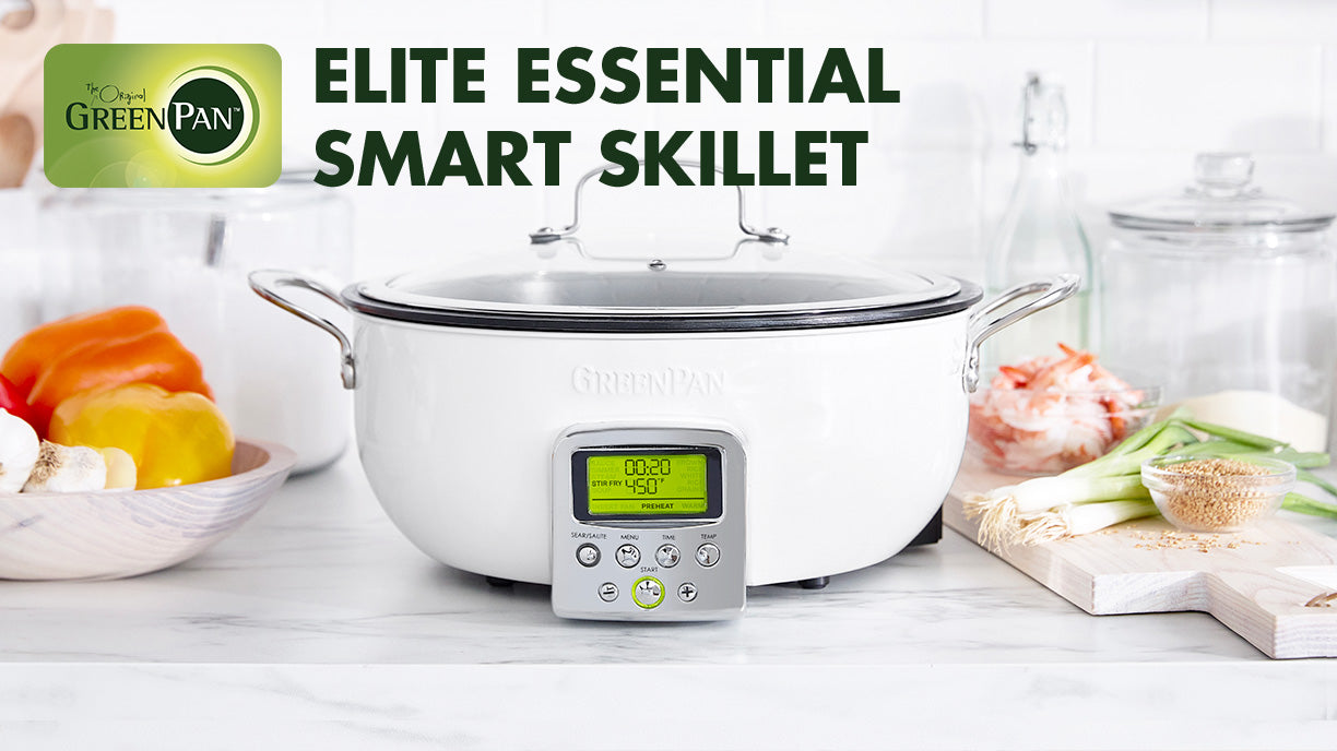 Elite 6-Quart Essential Smart Skillet, Cloud Cream