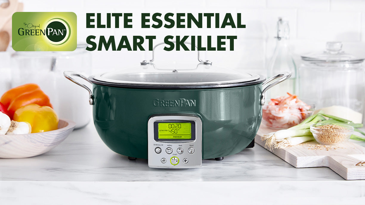 GreenPan Elite 6-Quart Essential Smart Skillet - Cloud Cream