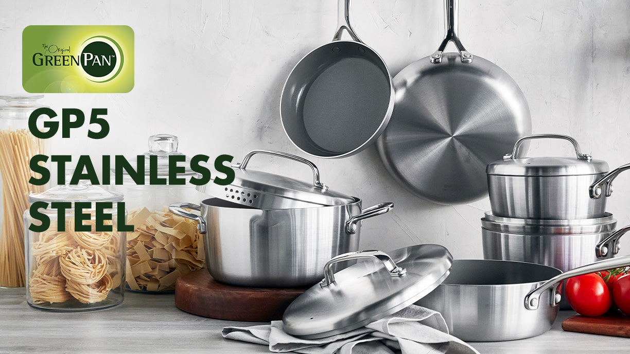 Greenpan Gp5 Stainless Steel 5-ply Healthy Ceramic Nonstick 8