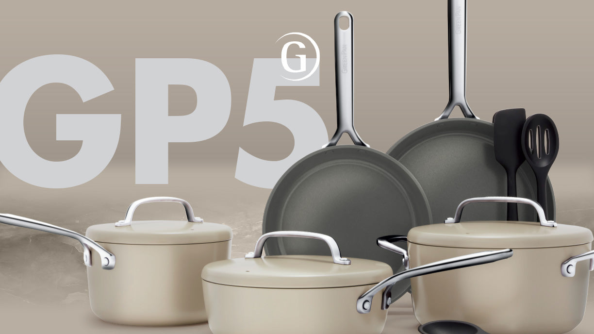 GP5 Colors Ceramic Nonstick 9.5 and 11 Frypan Set, Taupe