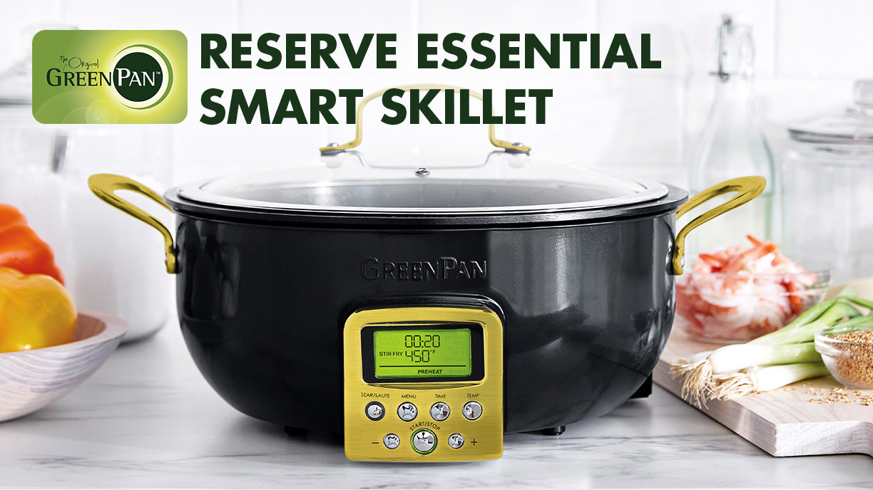 GreenPan 6 Qt Elite Essential Electric Smart Skillet 