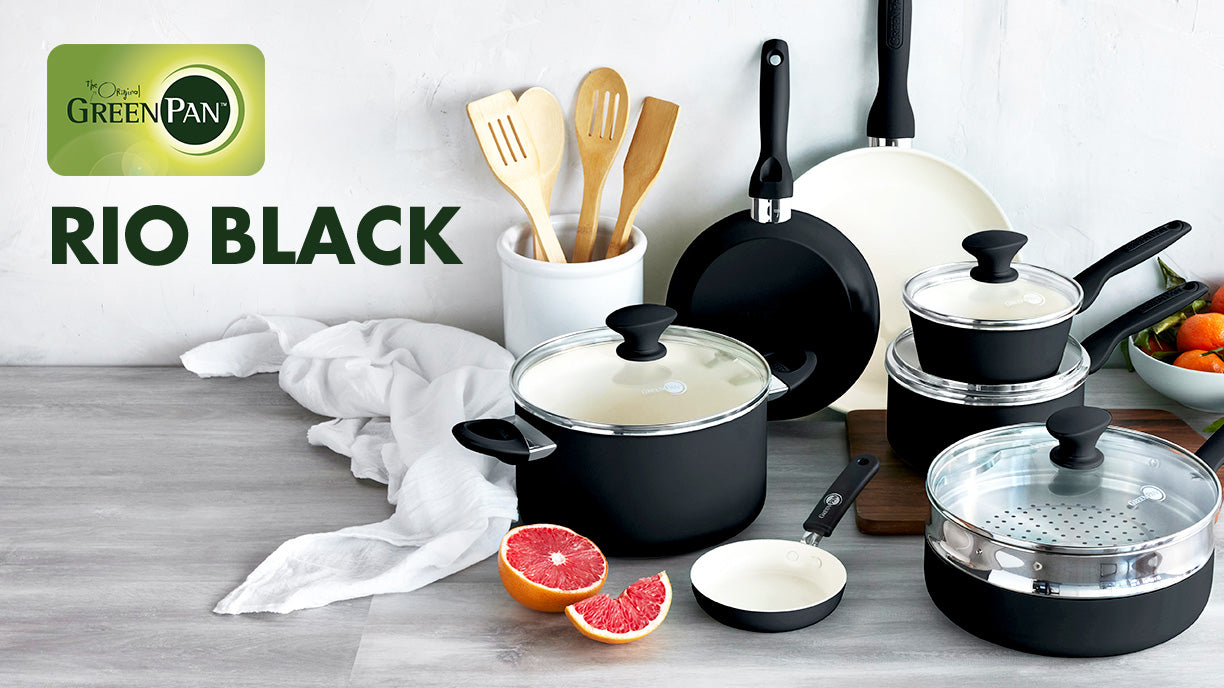 Best Buy: GreenPan Rio Ceramic Non-Stick 16-Piece Cookware Set Black  CC002639-001