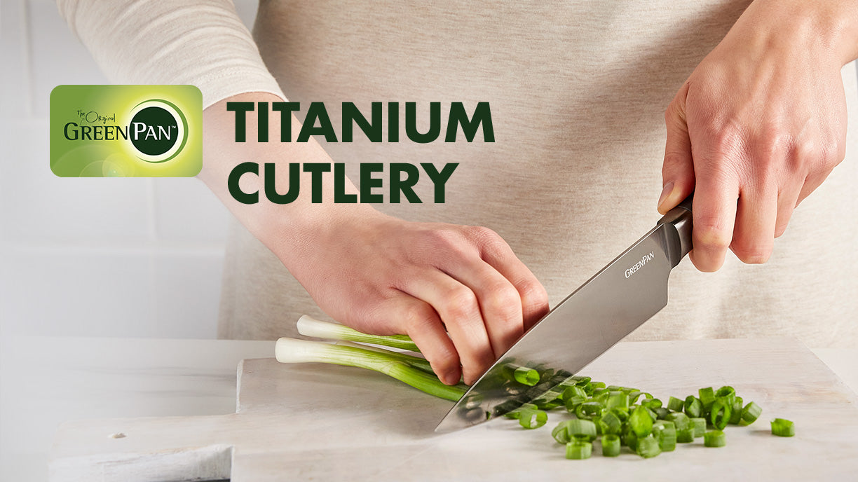 GreenPan 2-Piece Titanium Santoku Knife Set