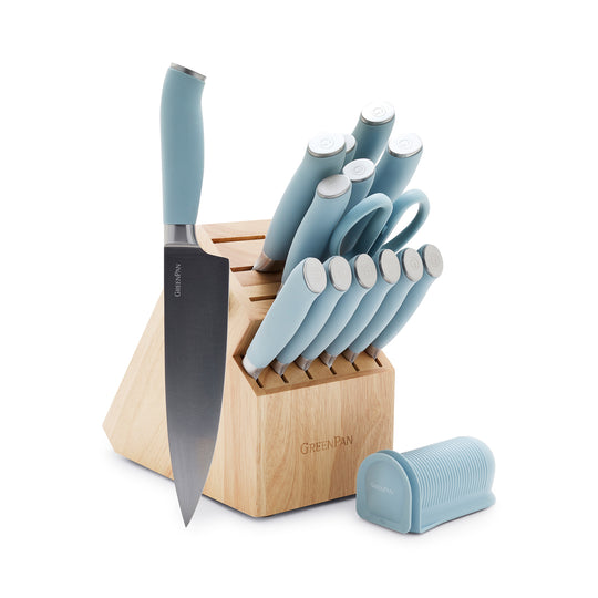 Knight 13 Piece Titanium Plated Cutlery Block Set