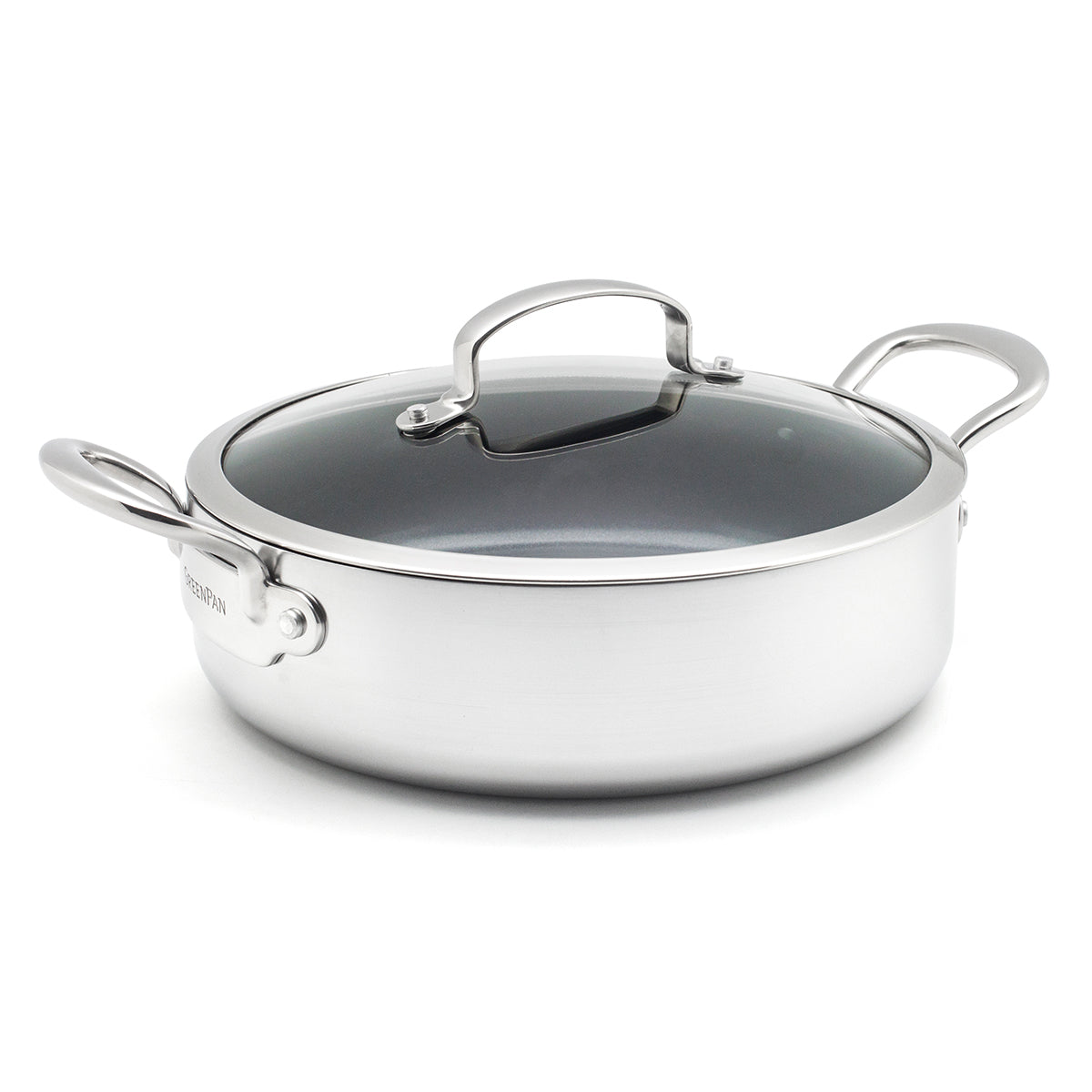 Barcelona Evershine Ceramic Nonstick 4-Quart Sauté Pan with Lid