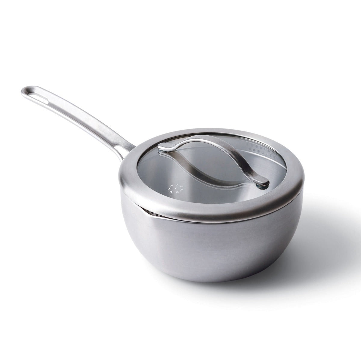 Five Two by GreenPan 2.75-Quart Saucepan with Straining Lid and Pour Spouts