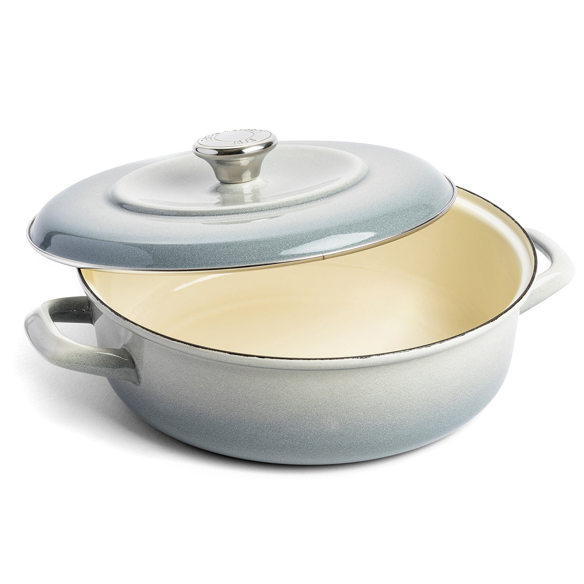 Merten & Storck Enameled Iron 1873 Braiser, 4-Quart | Cloud Gray