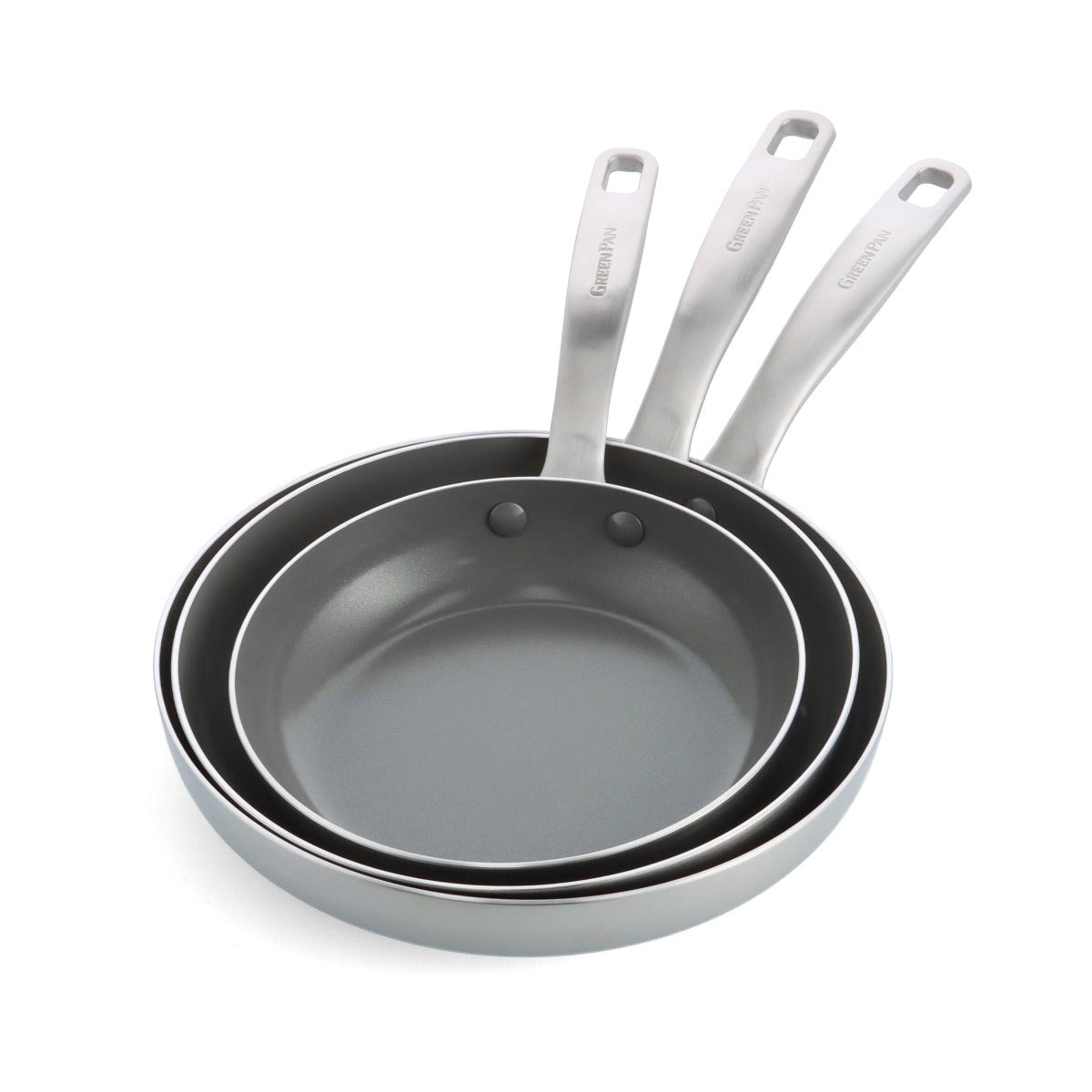 Chatham Stainless 8", 9.5" and 12" Frypan Set