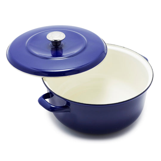 BK Enameled Steel Dutch Oven, 3.5-Quart, Black, Blue, & White on Food52