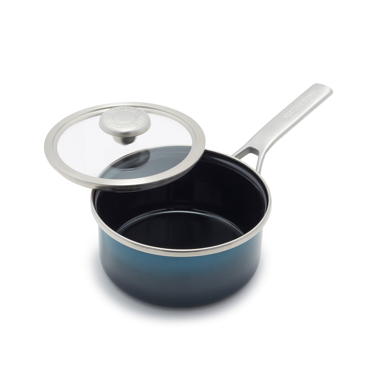 Merten & Storck Steel Core Enameled 1.5-Quart Saucepan with Lid | Aegean Teal