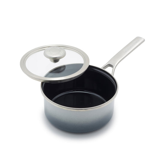 Five Two by GreenPan 2.75-Quart Saucepan with Straining Lid and Pour Spouts