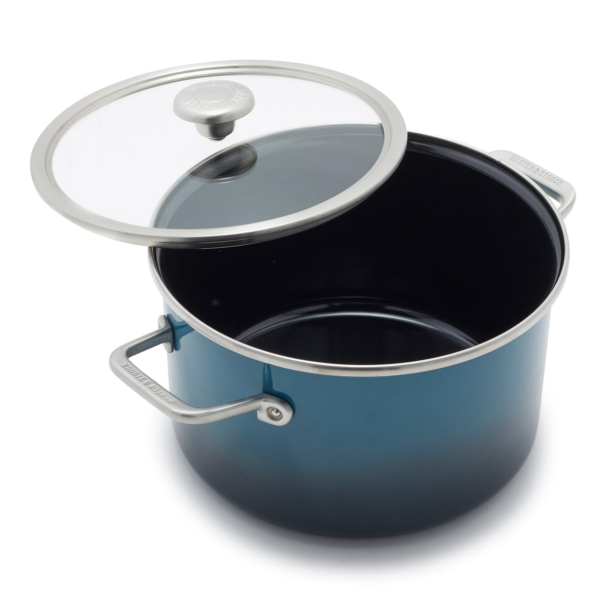 Merten & Storck Steel Core Enameled 6-Quart Stockpot with Lid | Aegean Teal