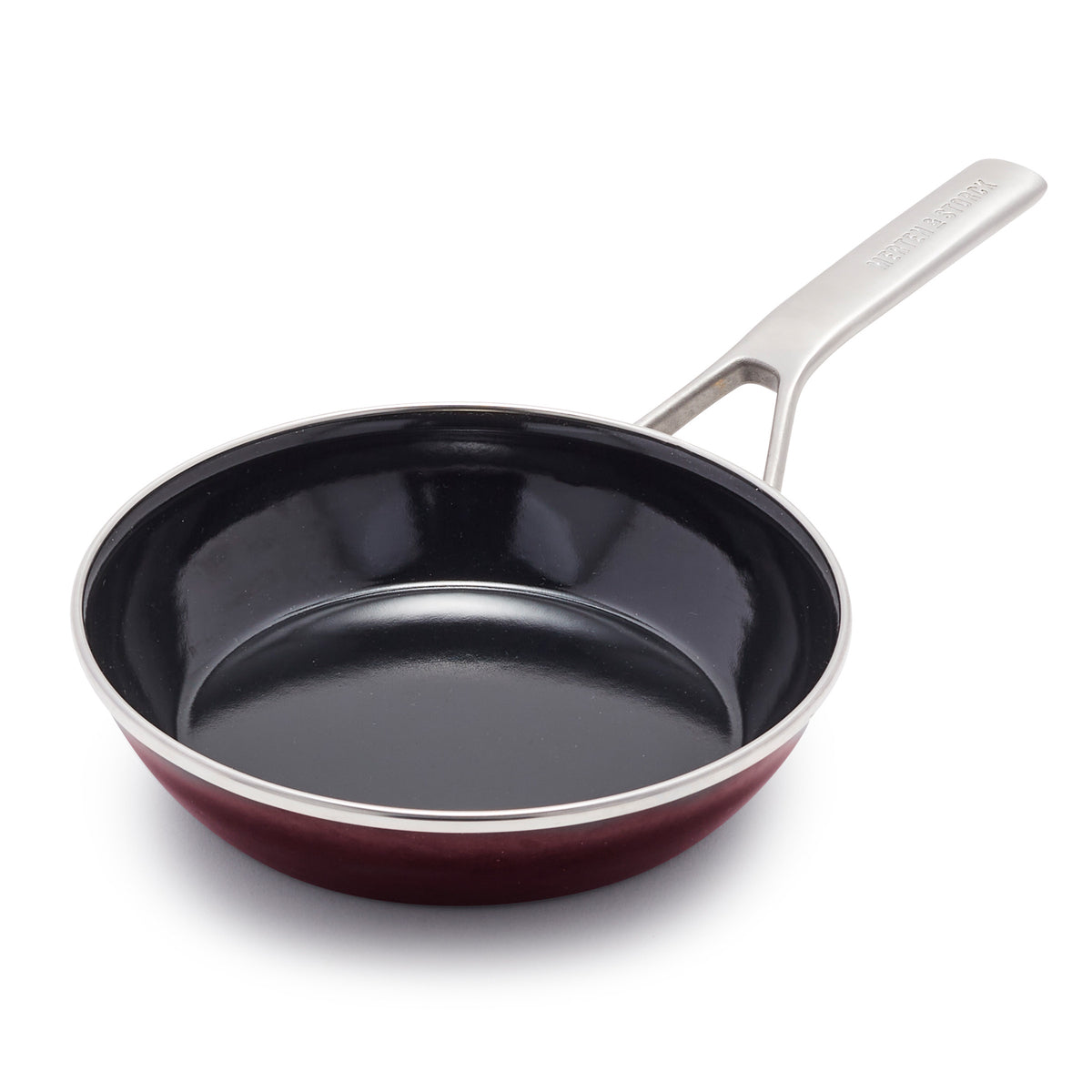 Merten & Storck Steel Core Enameled 8" Frypan | Merlot Red