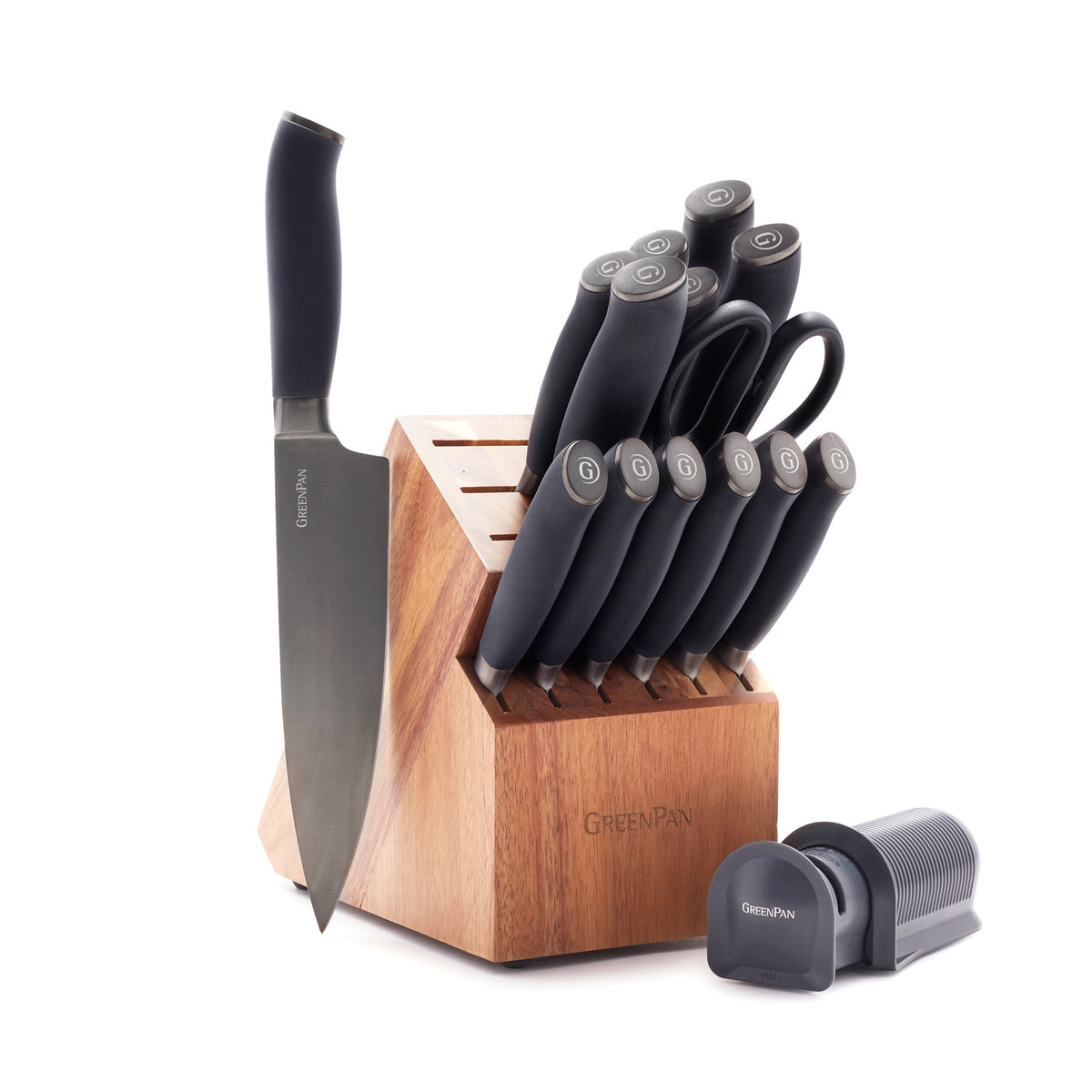 Titanium Cutlery Ultimate 16-Piece Knife Block Set