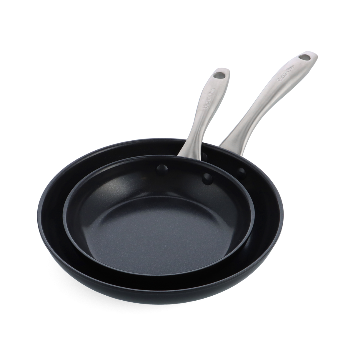 Lima Midnight Ceramic Nonstick 8" and 10" Frypan Set