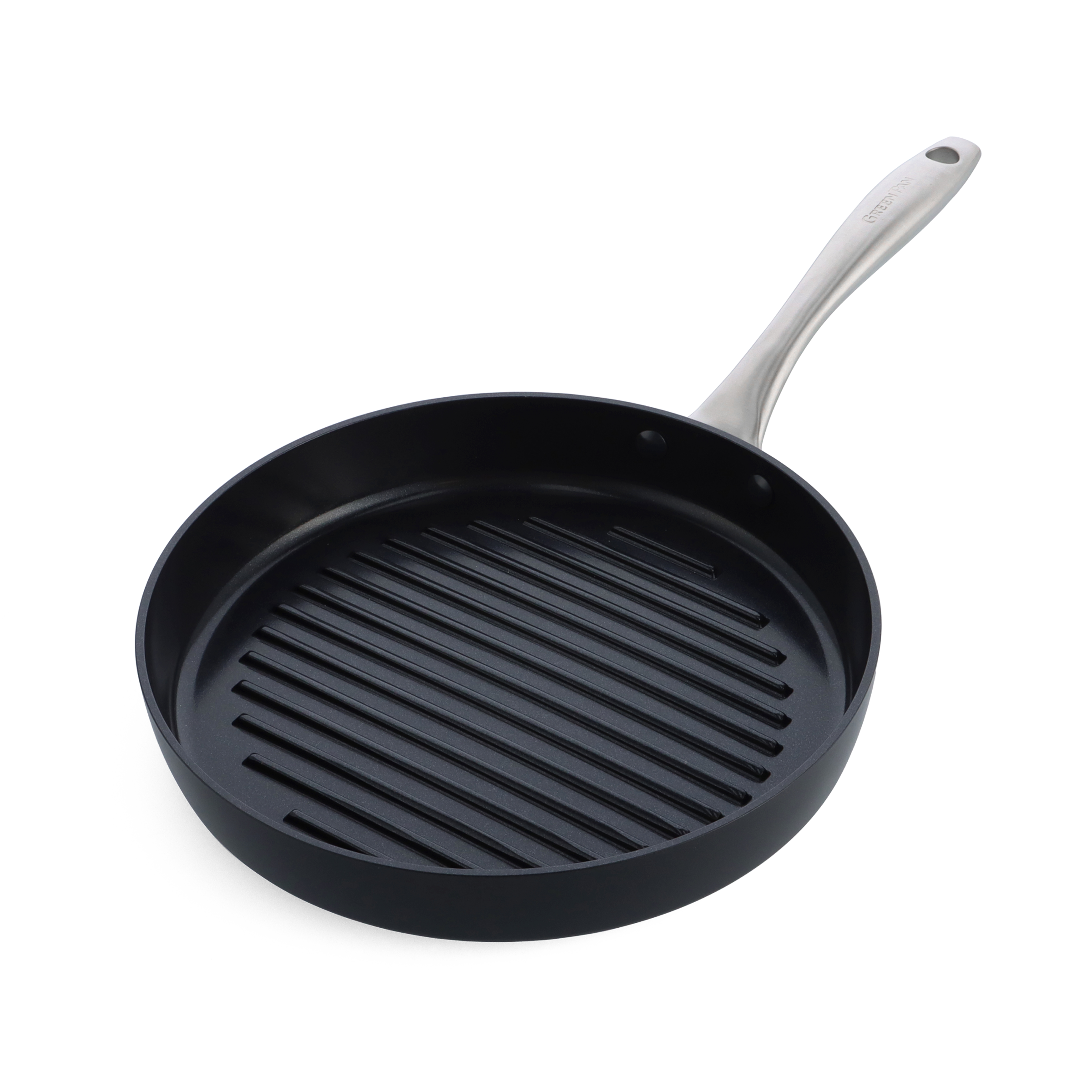 Lima Midnight Ceramic Nonstick 11" Round Grill Pan