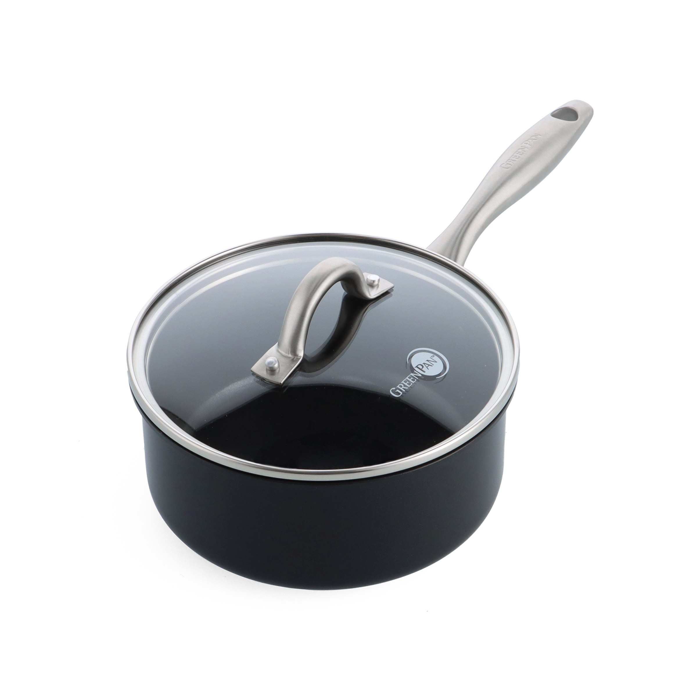 Lima Midnight Ceramic Nonstick 3.25-Quart Saucepan with Lid