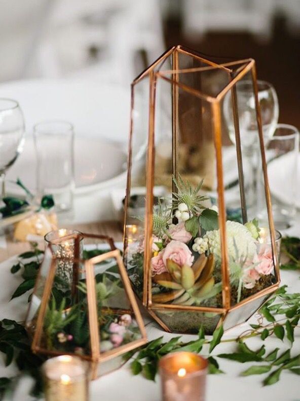 geometric lantern wedding rentals