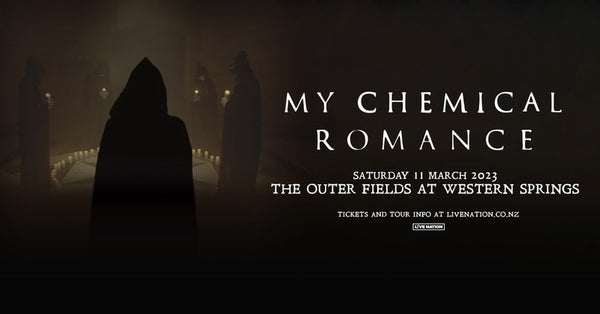 my chemical romance live in nz 2023 banner