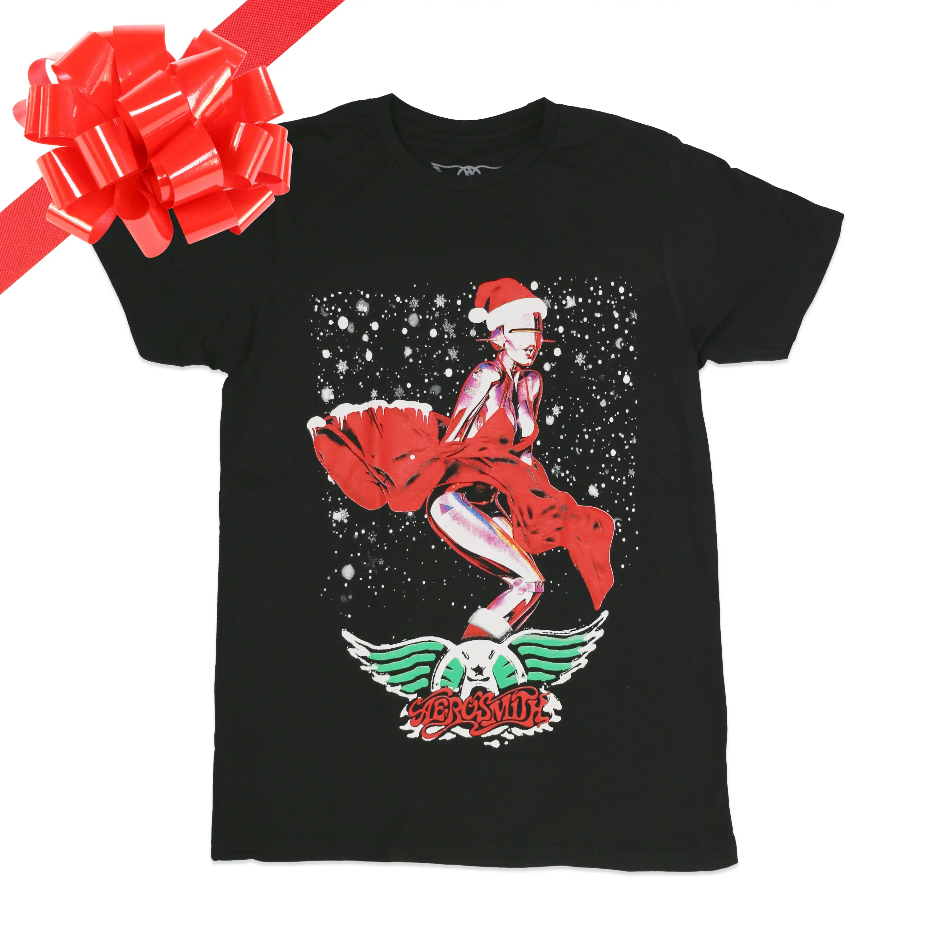 Aerosmith - Robo Santa - Black T-Shirt | Twisted Thread NZ