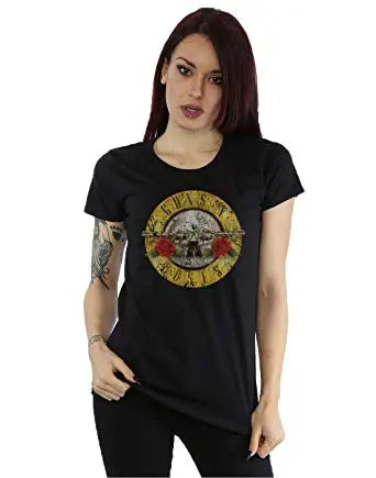 GNR - Classic Bullet Logo (Distressed) - Black T-Shirt – Twisted Thread