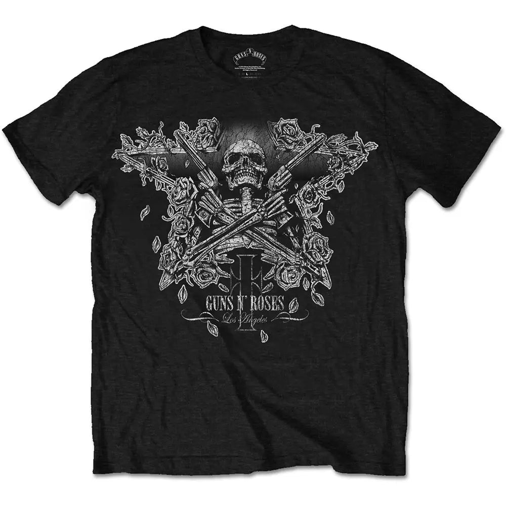 GNR - Skeleton Guns - Black T-Shirt | Twisted Thread NZ