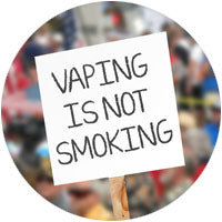 Vaping is not smoking sign