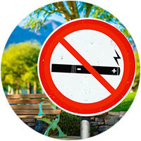 No vaping sign in park